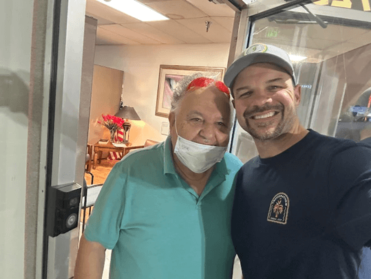 Happy patient with dentist